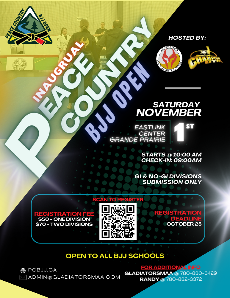 Peace Country Open - BJJ Tournament Poster
